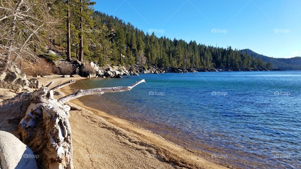 Beautiful beaches Lake Tahoe