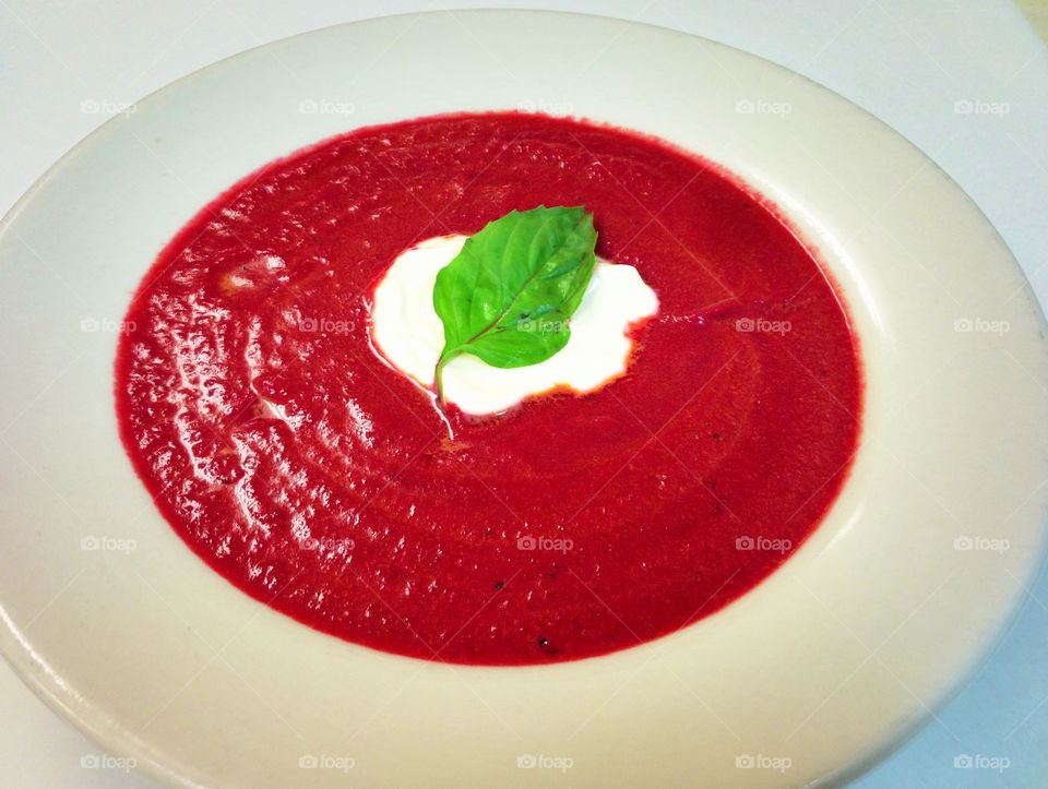 Roasted beet soup 