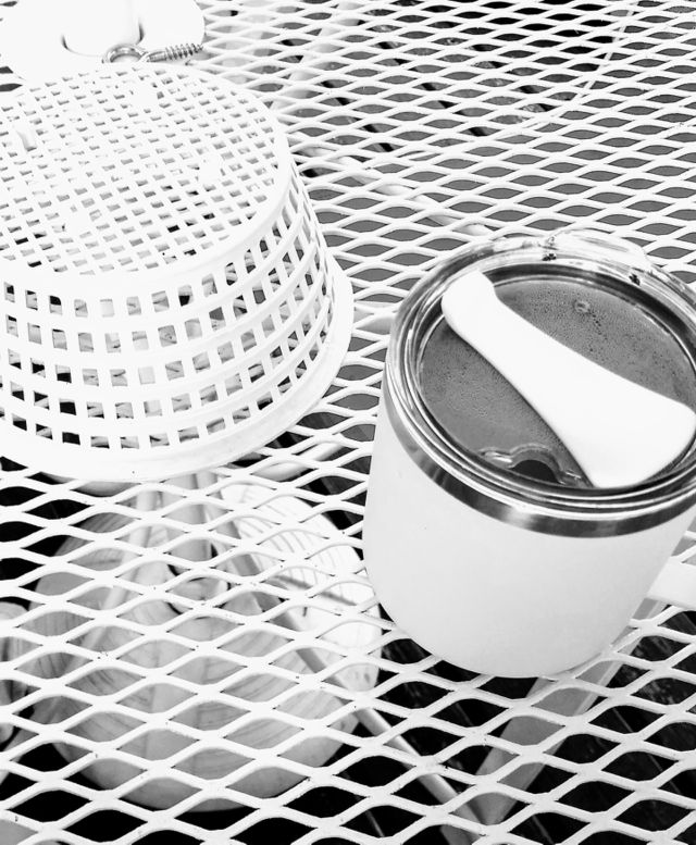 White on white table