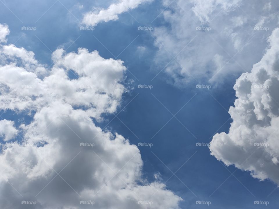 blue sky with white clouds