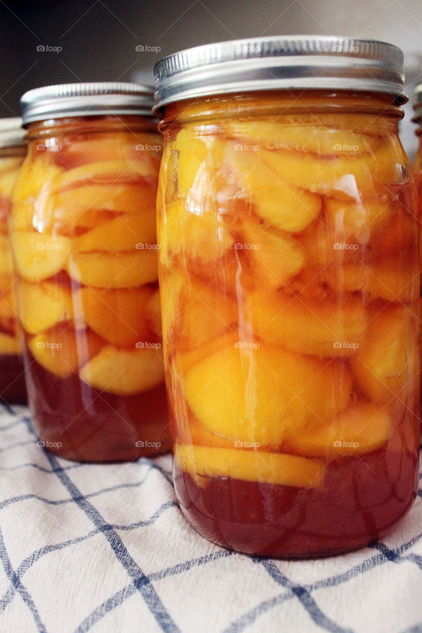 Canned peaches