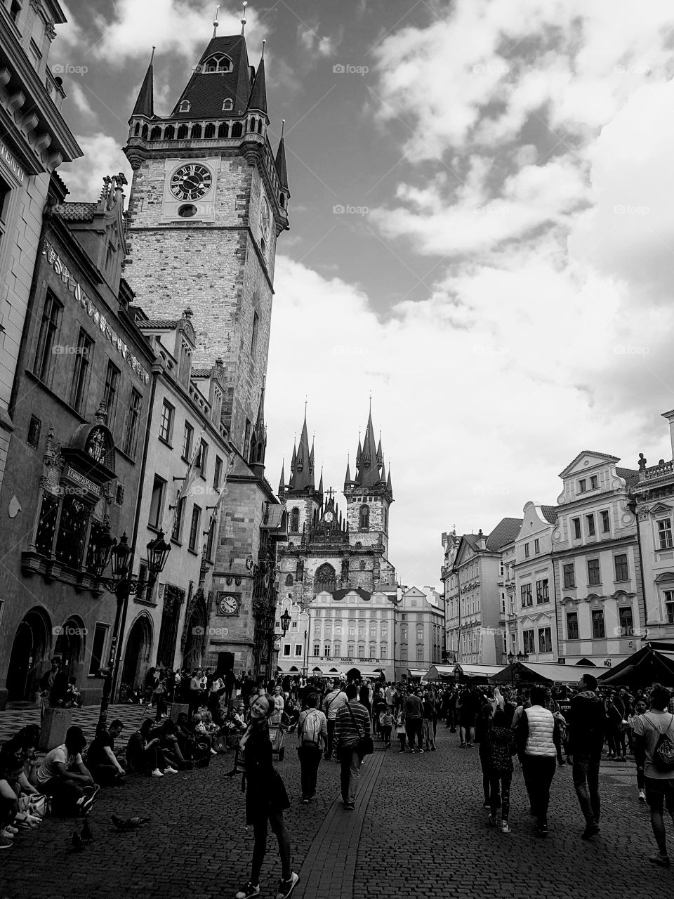 black and white Prague