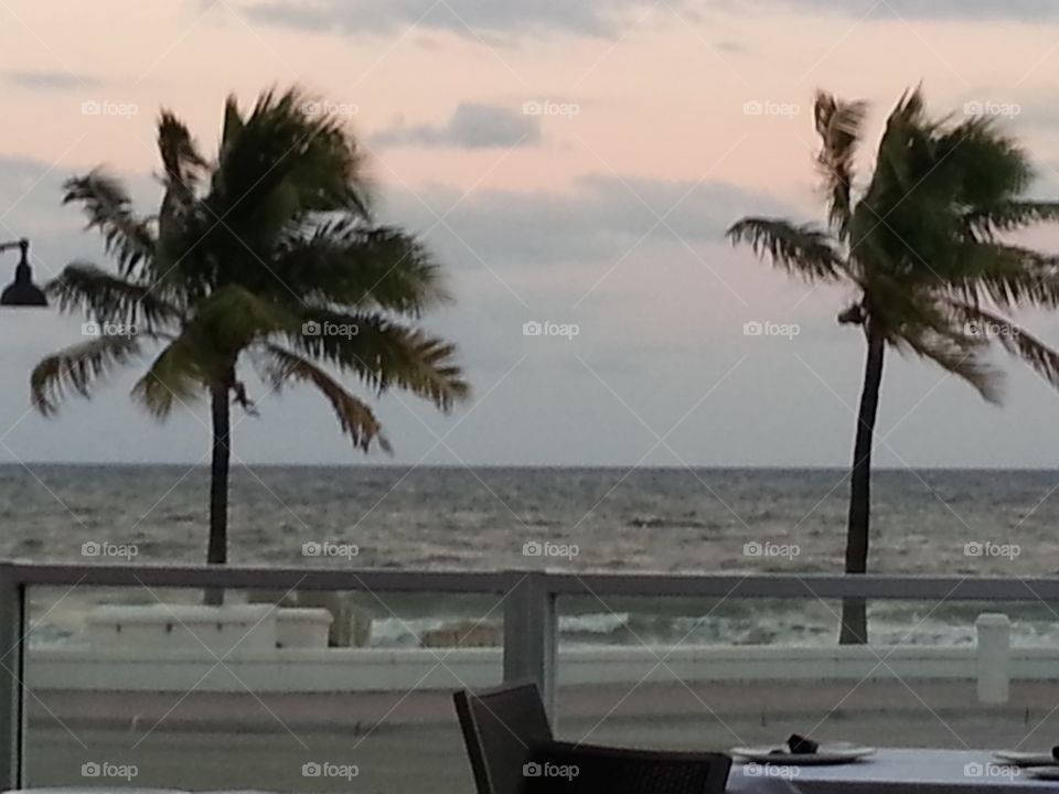View from table on FT Lauderdale Beach