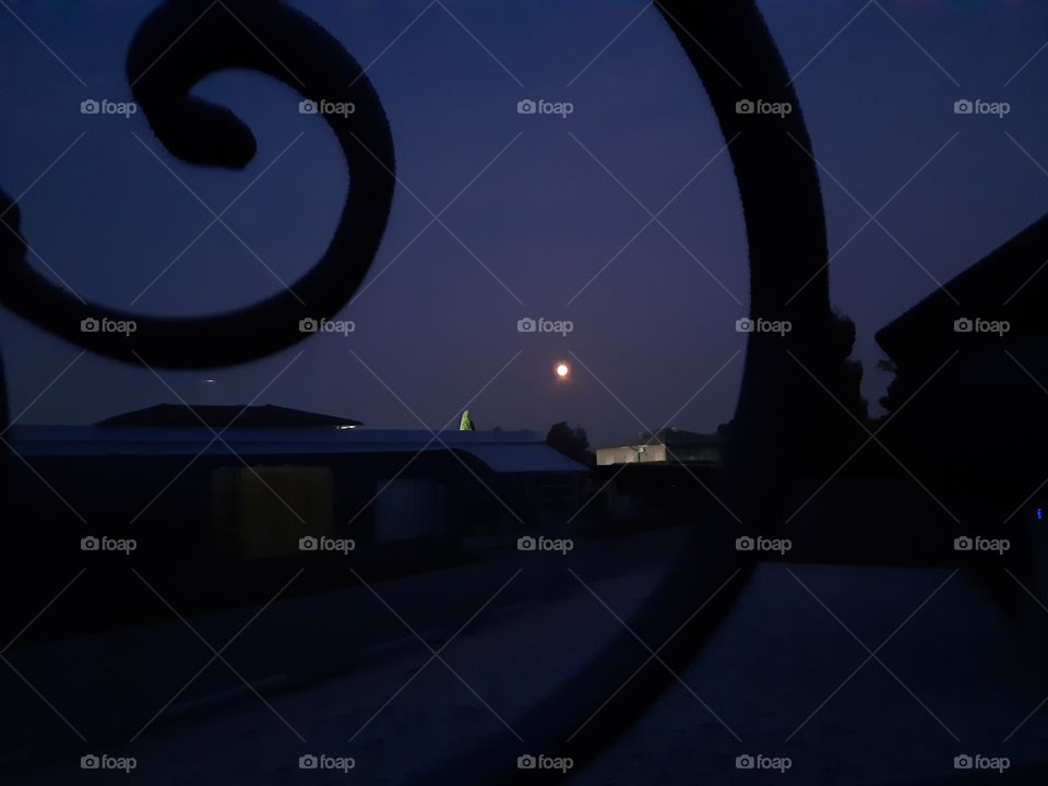 moon in the evening