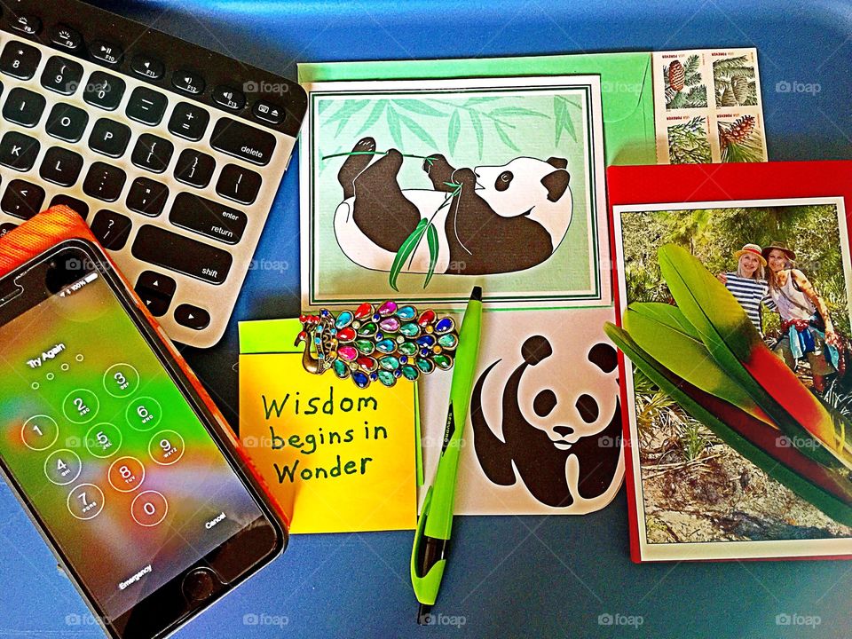 Desktop from above . Desktop from above 