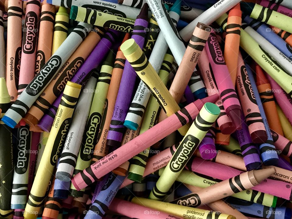 Colorful crayola crayons 