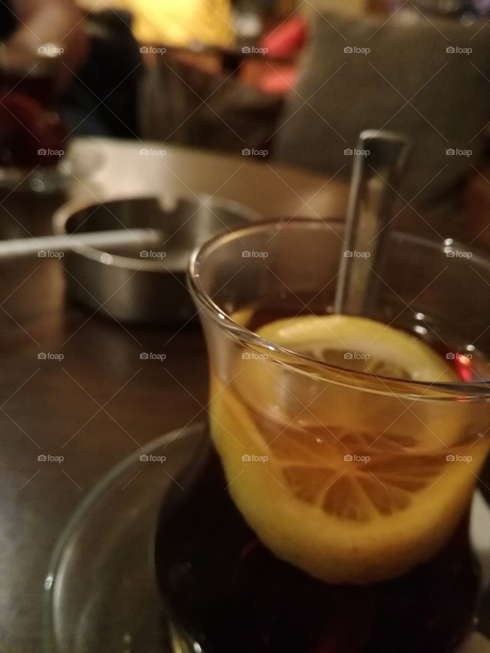 Russian tea with lemon