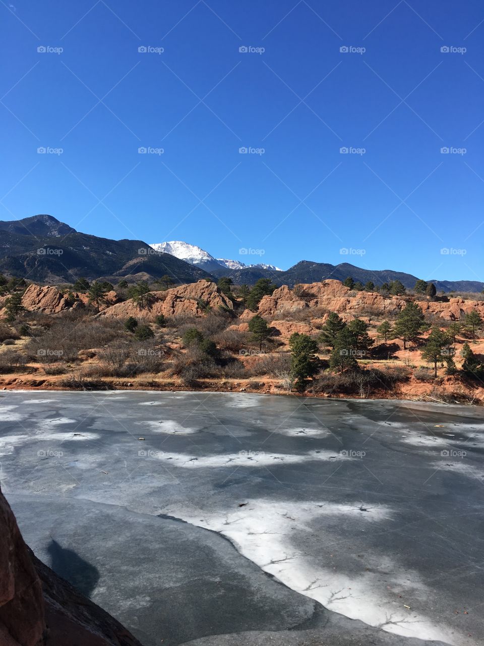 Pikes peak from Red Rocks Open space