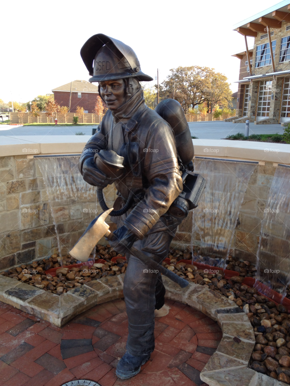 statue water fireman feature by tewitty