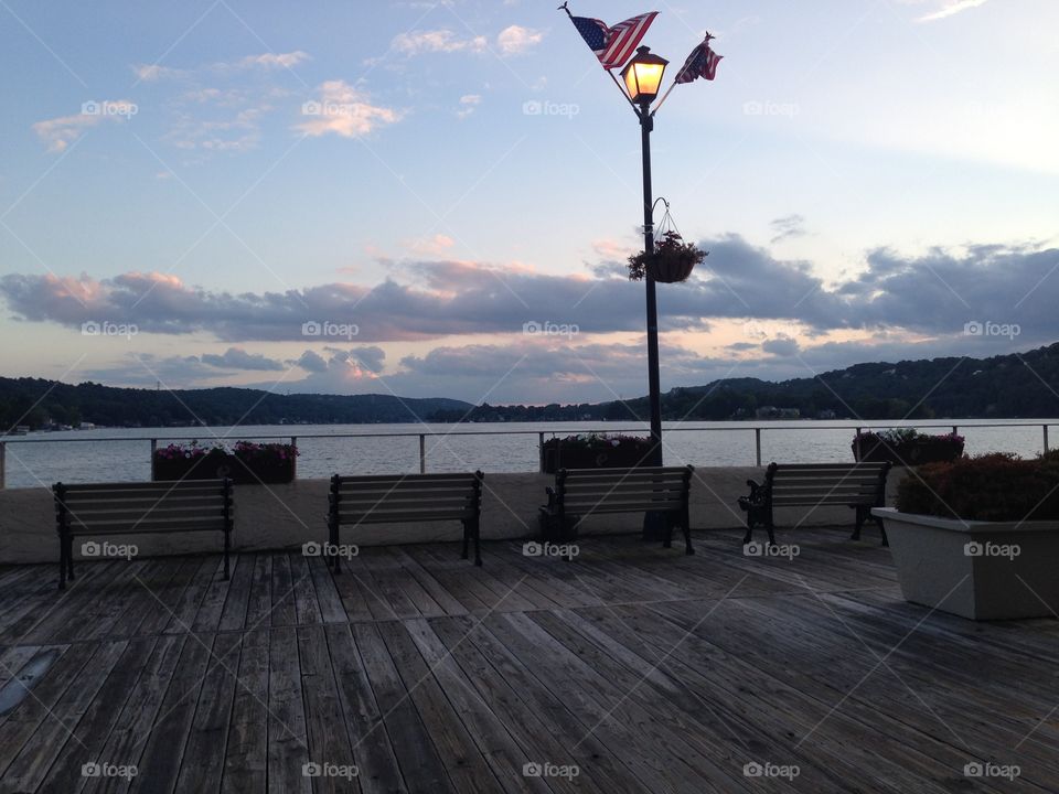 Dinner with a boardwalk view