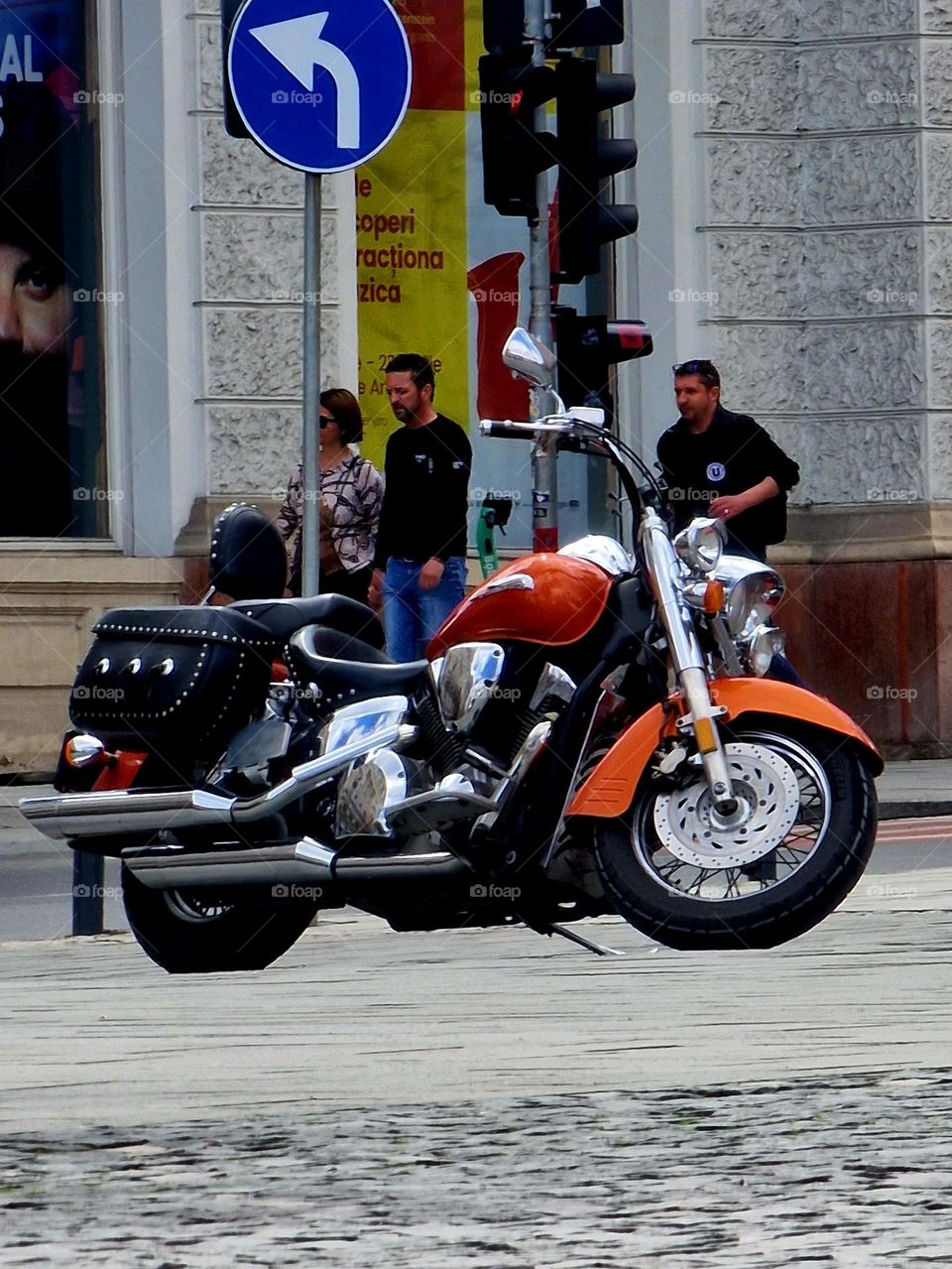 orange motocycle