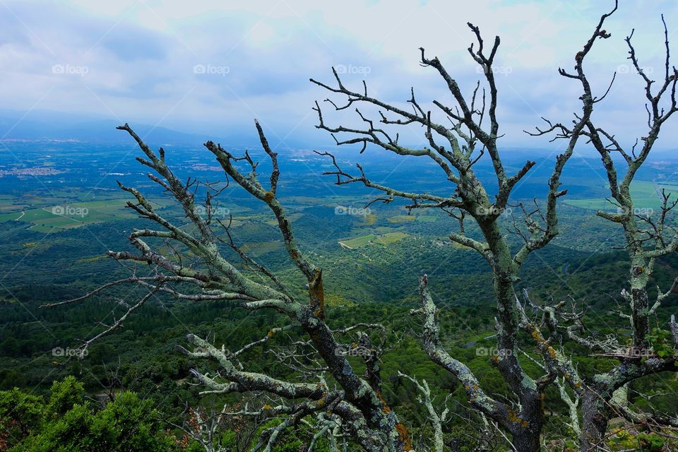 Scenic view of a mountain against the sky 