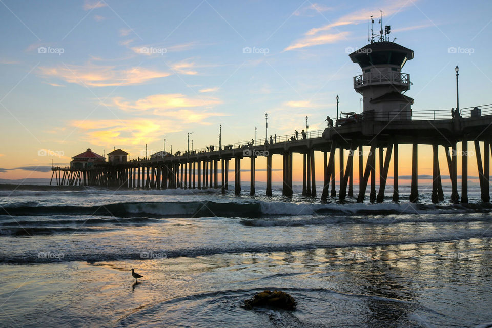 Sunsetting at the Huntington Beach Pier, Huntington Beach, CA