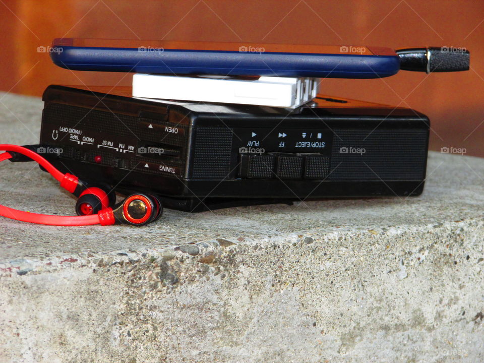 cassette player cassette and music phone