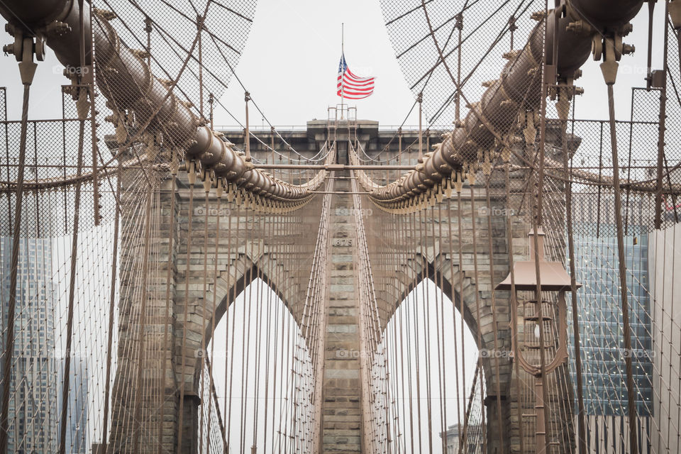 Brooklyn bridge flag 
