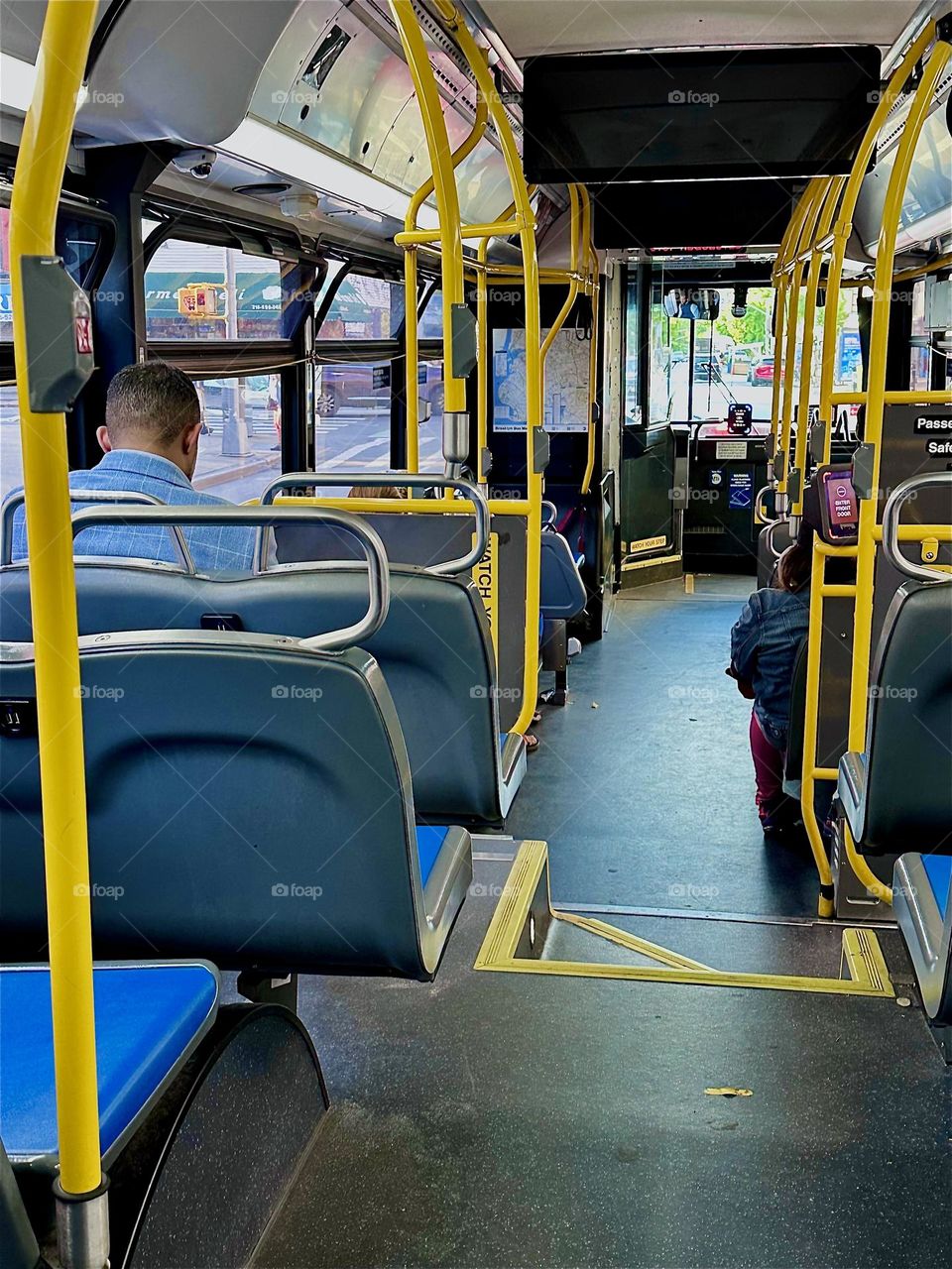 This is the “B43” bus taking me home from “Bushwick” to “Greenpoint”, Brooklyn at “Newtown Creek” by the “Pulaski Bridge” which then takes me across to LIC and to our boat “Salvation”. 2024. Hypnotic Productions