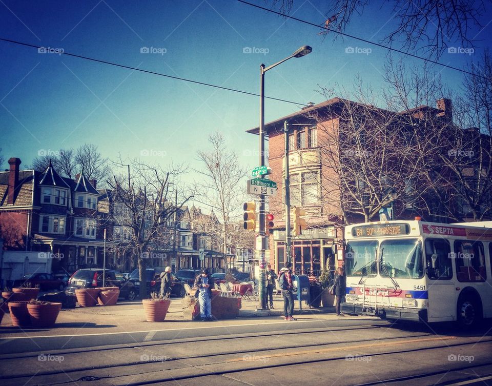 Waiting for the trolley