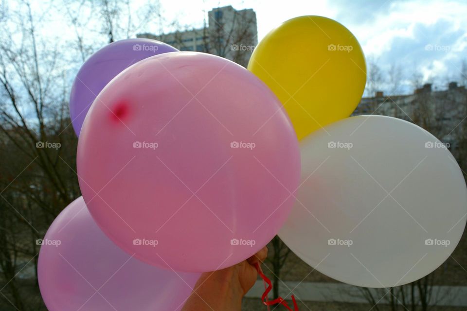 colour balloons helium