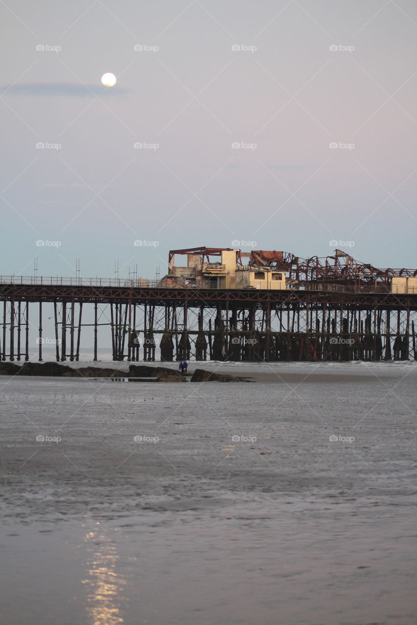 Water, Sea, Beach, No Person, Sunset