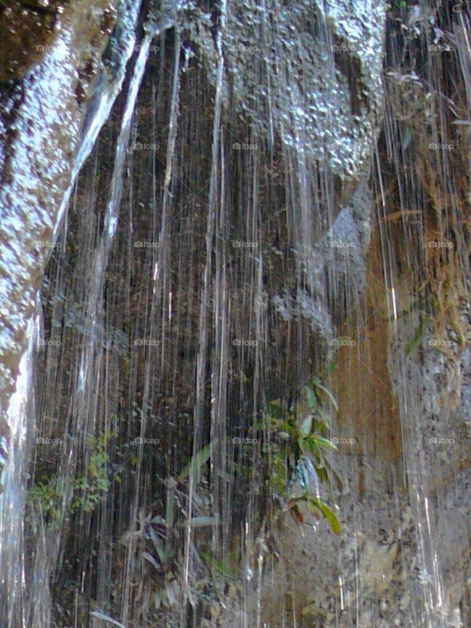 Waterfall falling down
