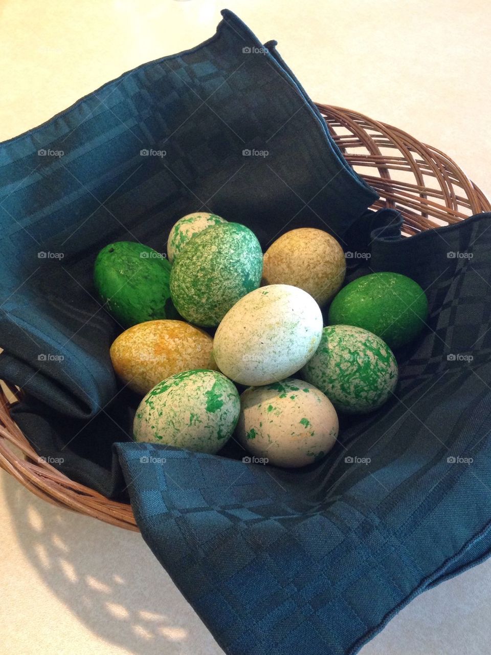 Speckled Easter eggs 