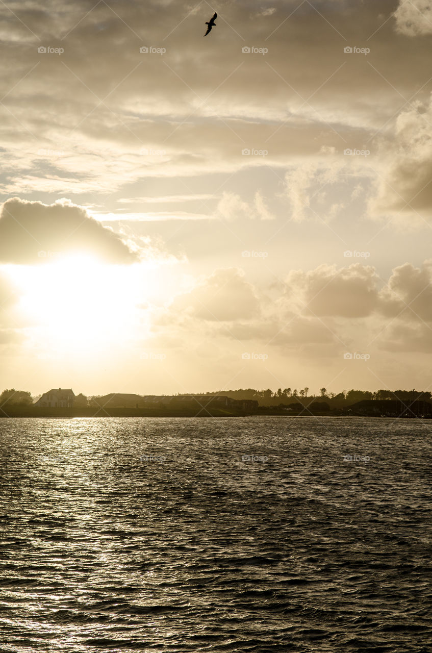 sunset over the north sea