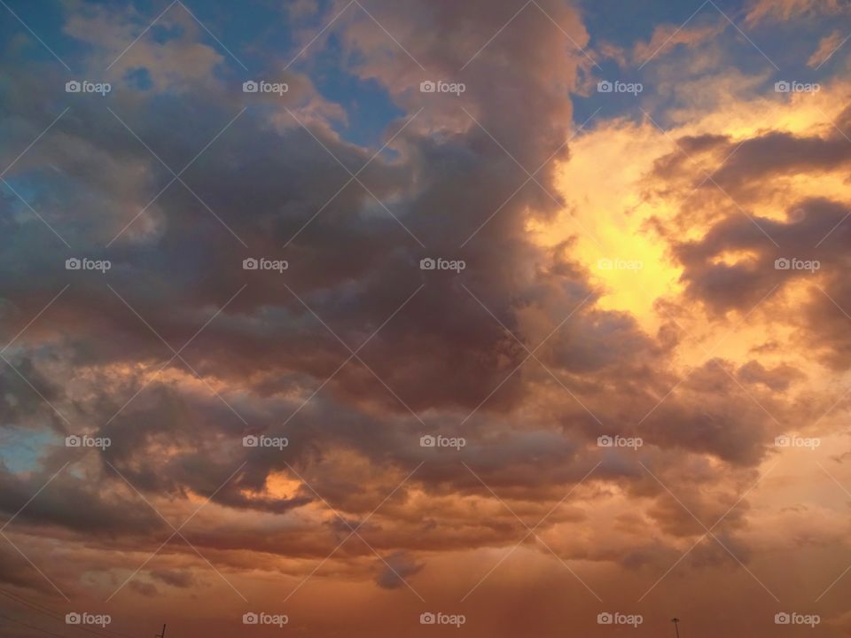 sunset after the hail