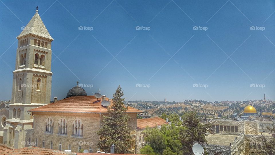jerusalem. top view of jerusalem