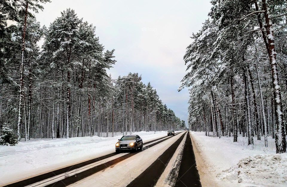 Countryside ❄️ 🚗 Road ❄️🚗 Winter ❄️🚗 Cars ❄️🚗