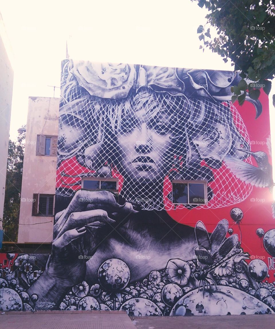 art sur le mur. rue alkifah a rabat maroc