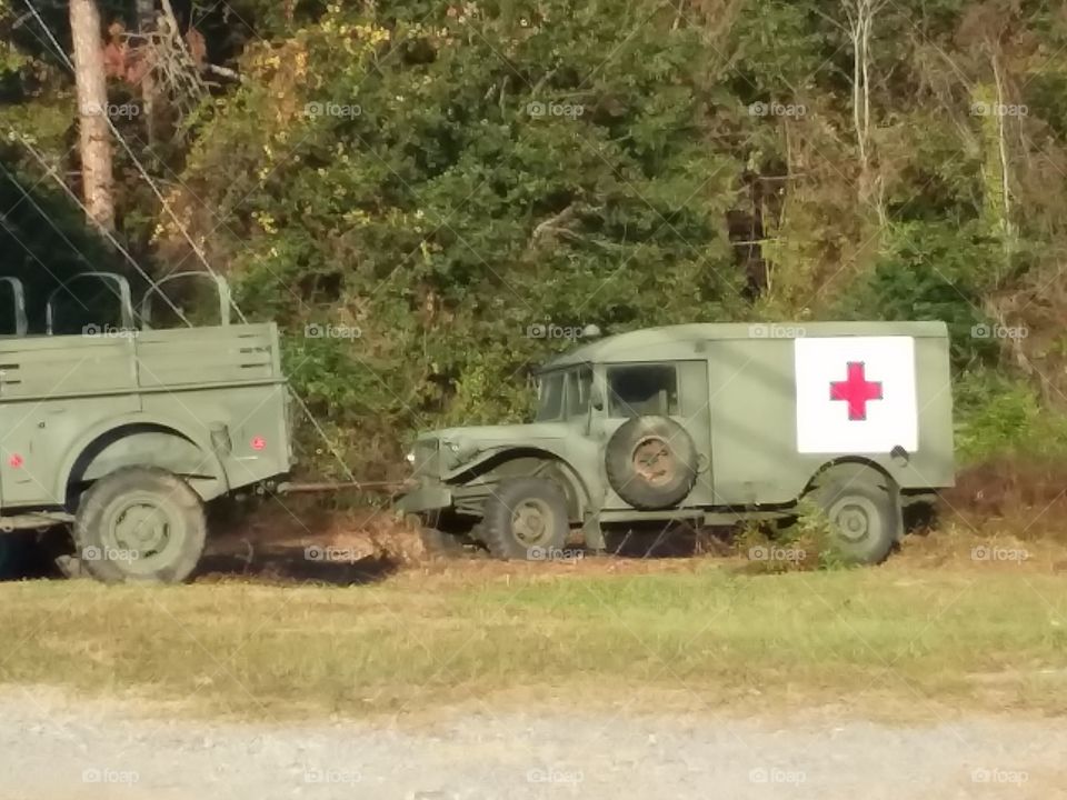 Old military trucks