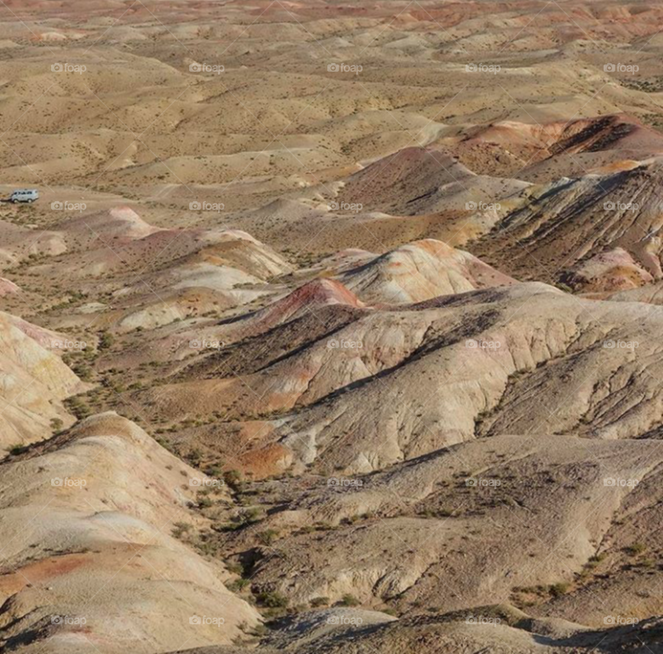 Scenic view of gobi desert mongolia