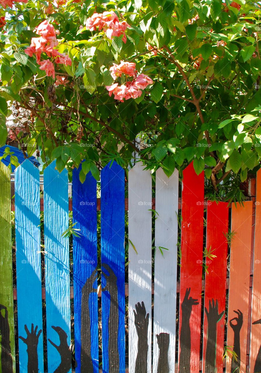 Colorful fence