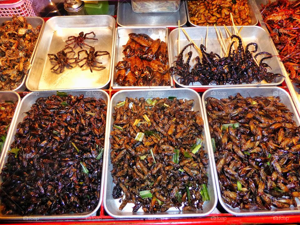 Variety of fried snacks