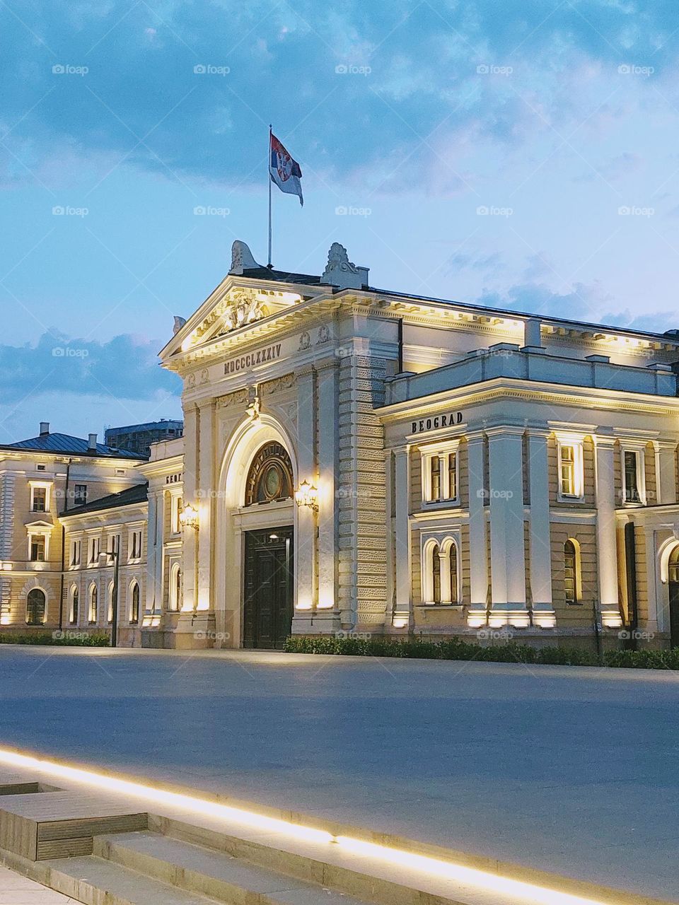 Former railway station in neoclassical style,  built in 1884. This wonderful building is located in Belgrade
