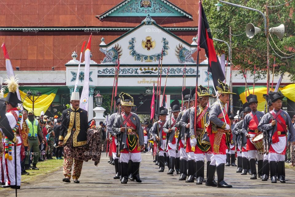 traditional soldier of Yogyakarta palace