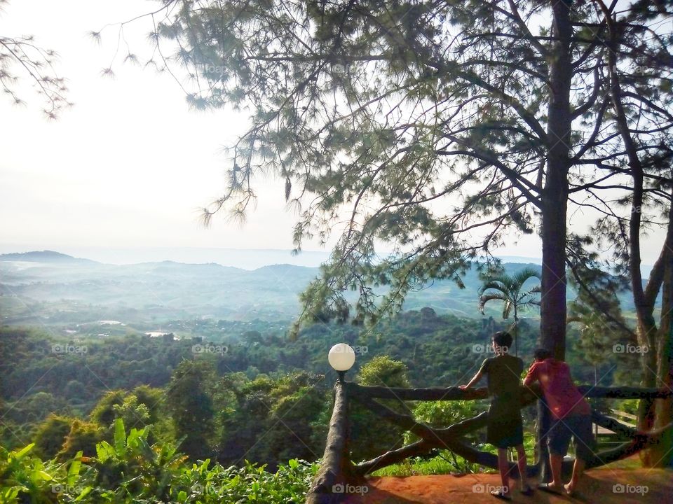 Khao Kho Viewpoint, Thailand in the morning.