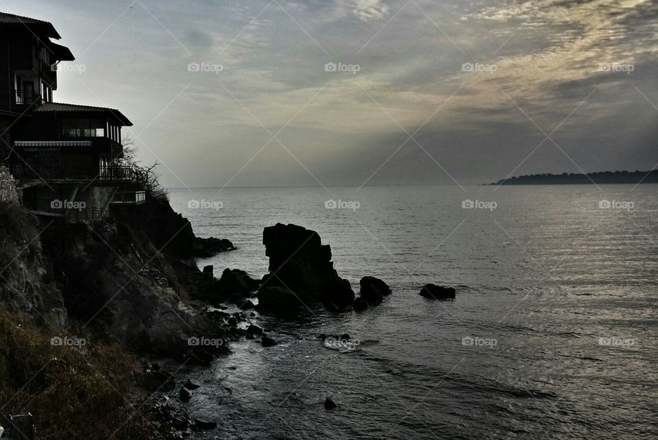 Rocky sea shore