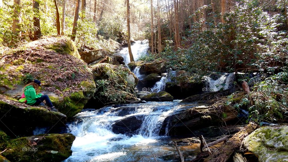 Opossum creek falls, Oconee county, South Carolina