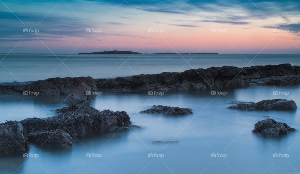 Farne Islands from Seahouses beach