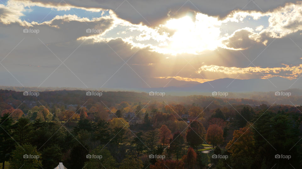 Landscape, Sunset, Fog, Dawn, No Person