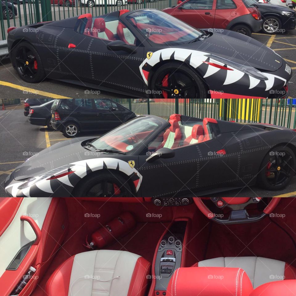 Special color effect on a Ferrari