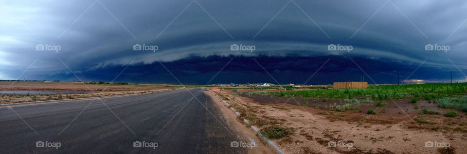 Approaching Storm. Taken early June in the Texas panhandle.  Spring storm shows the leading edge of a supercell thunderstorm.
