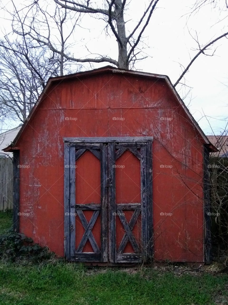 old red shed