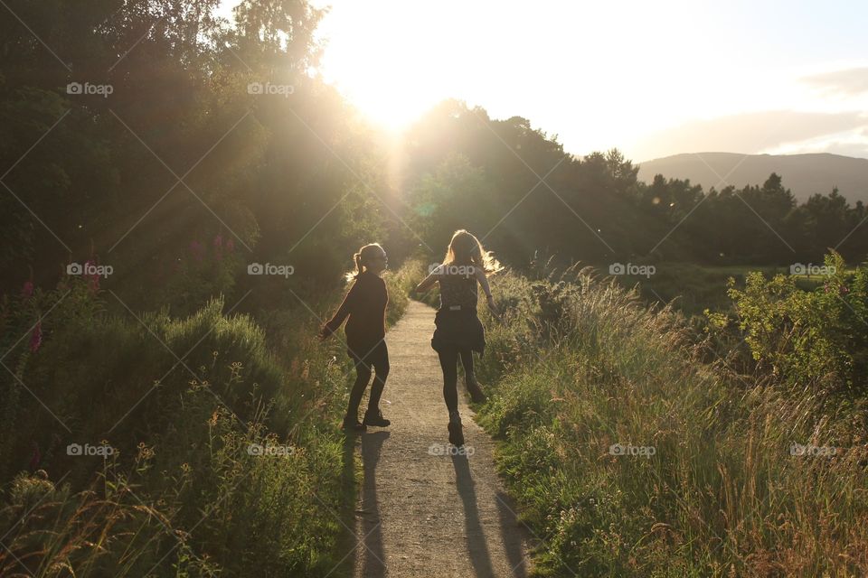 Dawn, Sunset, Outdoors, Landscape, People