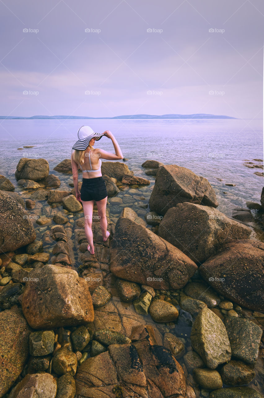 girl by the ocean