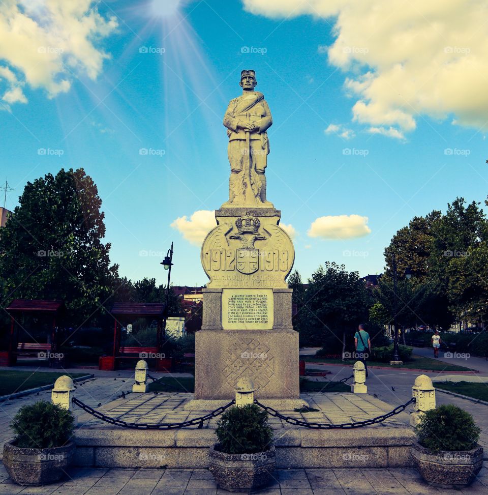 Monument to the Serbian soldier. (Mladenovac-city) 
