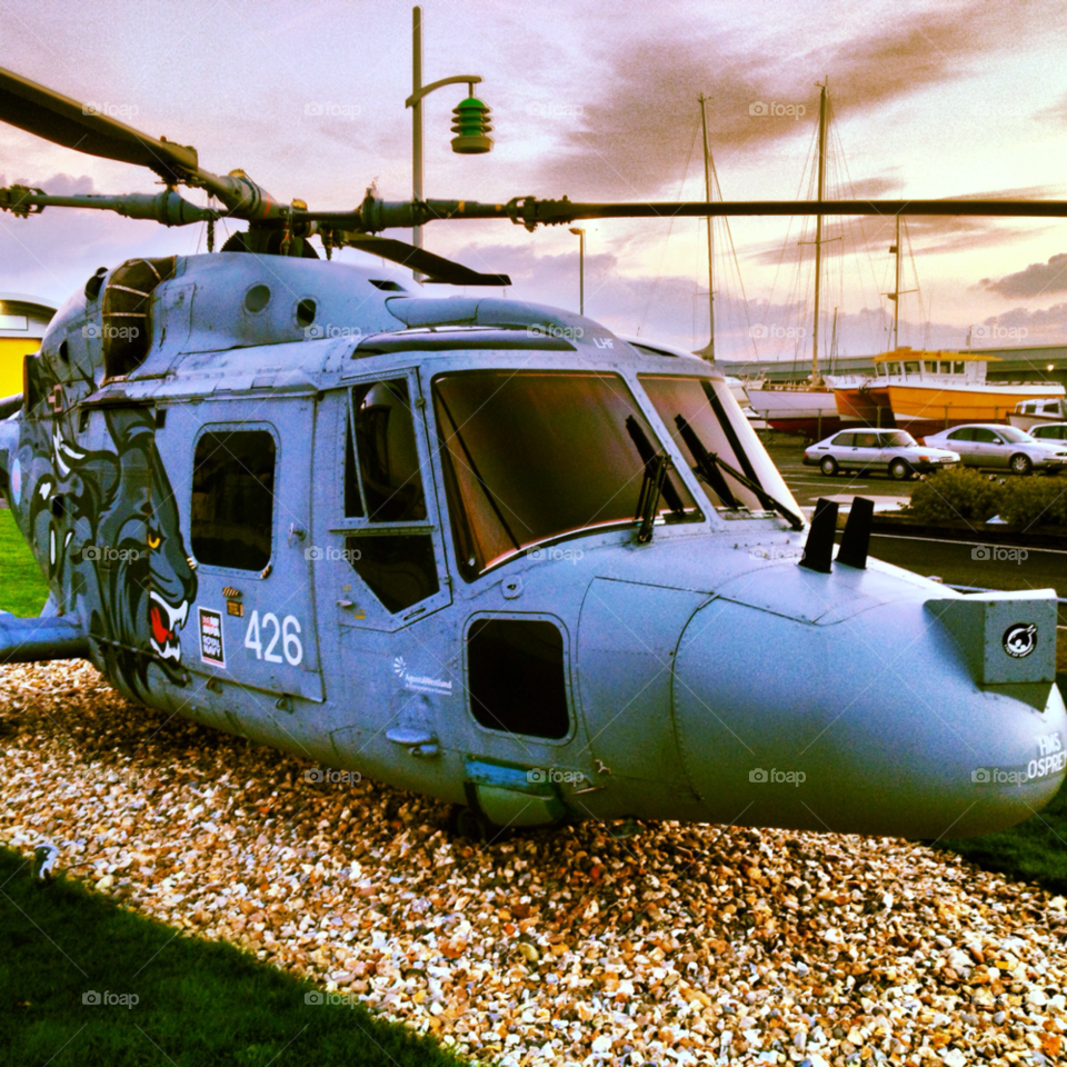 portland dorset helicopter lynx by markems
