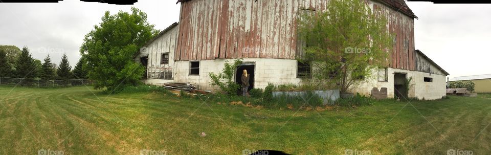 Old barn panorama