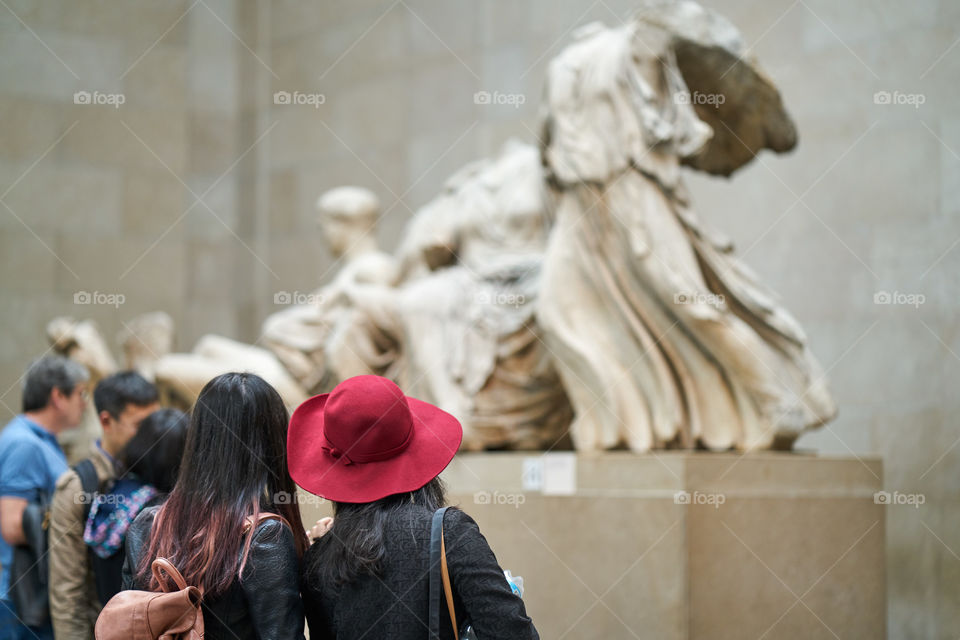 Tourists at the museum 